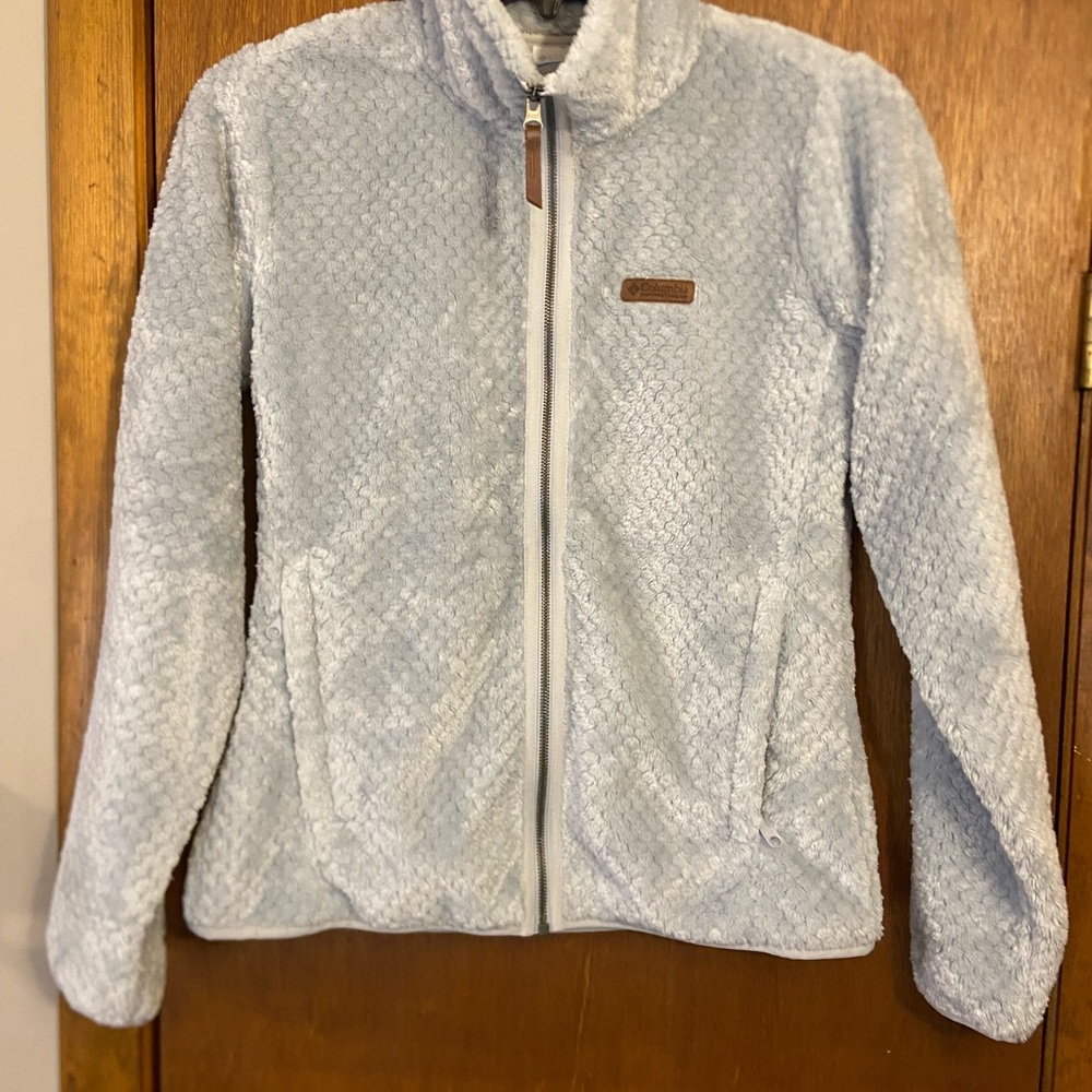 COLUMBIA Women’s Light Blue Fleece Zip Up Jacket NEW